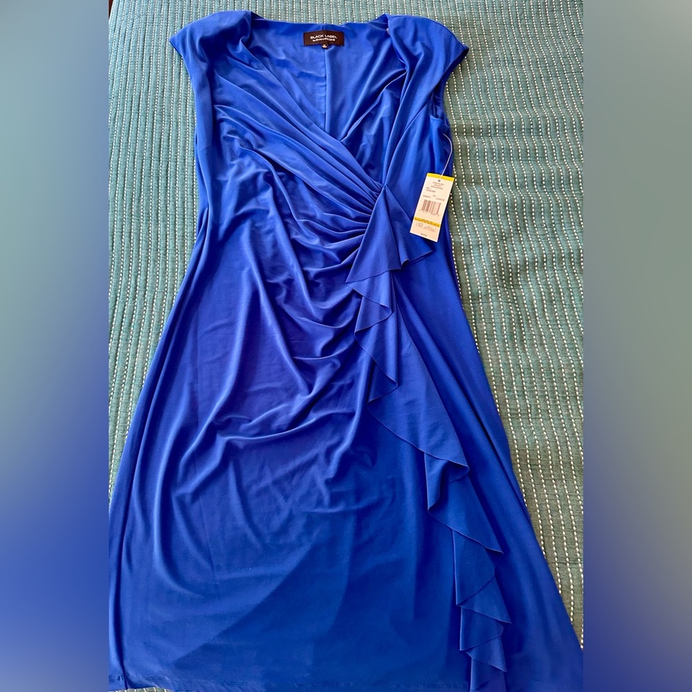 NWT Evan Picone Blue Dress